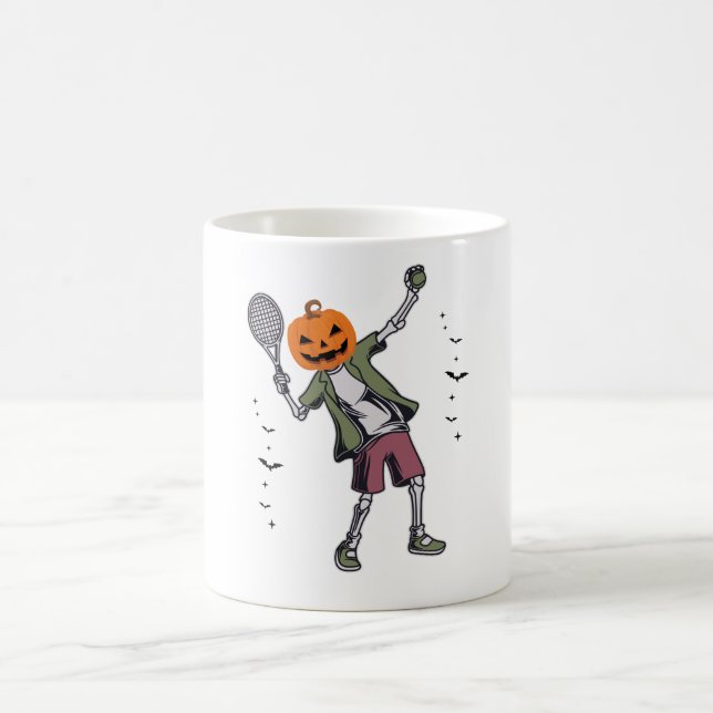 Caneca De Café "Halloween Tênis Pumpkin Skeleton Mug - Engraçado (Centro)