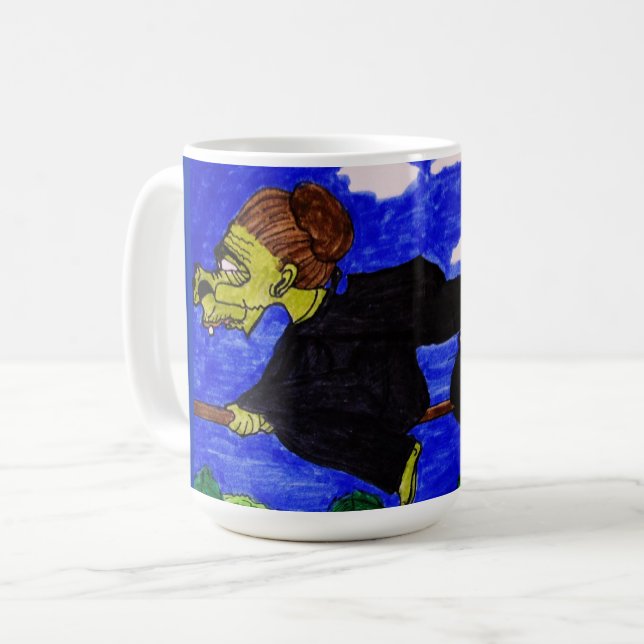 CANECA DE CAFÉ HALLOWEEN UGLY WITCH NO QUARTO DELA (Frente Esquerda)