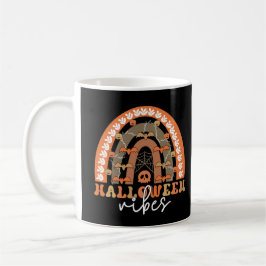 Caneca De Café Halloween Vibes Boho Rainbow Fall Spooky