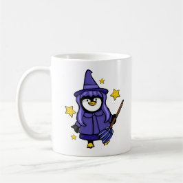 Caneca De Café Halloween Witchy Penguin