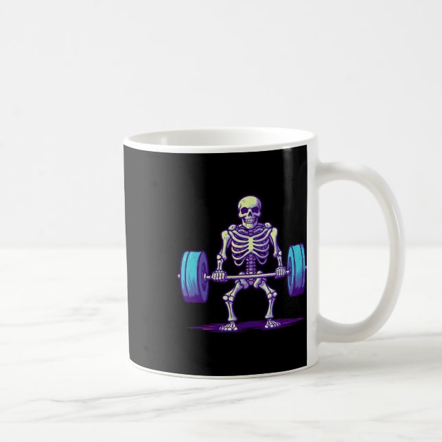 Caneca De Café Halloween Workout Figurume Engraçado Esqueleto de  (Direita)
