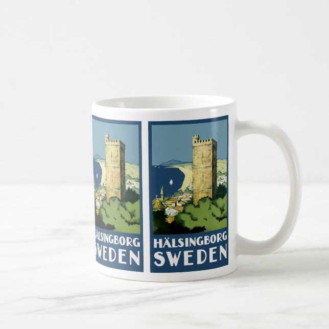 Caneca De Café Halsingborg ~ Suecia (Direita)