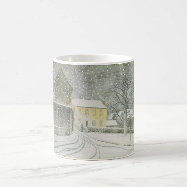 Caneca De Café Halstead Road em Snow (por Eric Ravilious) (Centro)