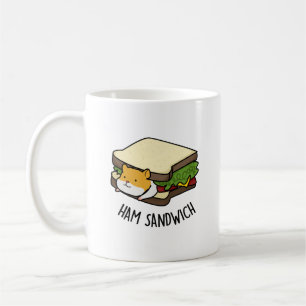 Caneca De Café Ham Sandwich Funny Hamster Pun