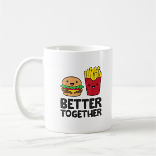 Caneca De Café Hamburger e Batata Frita Amam Comida Rápida Melhor