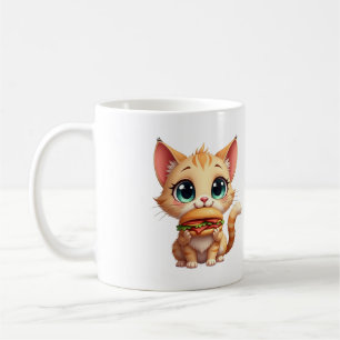 Caneca De Café Hambúrguer Meows & Cuddles