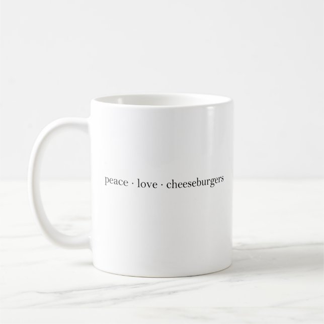 Caneca De Café Hambúrgueres Paz e Amor (Esquerda)