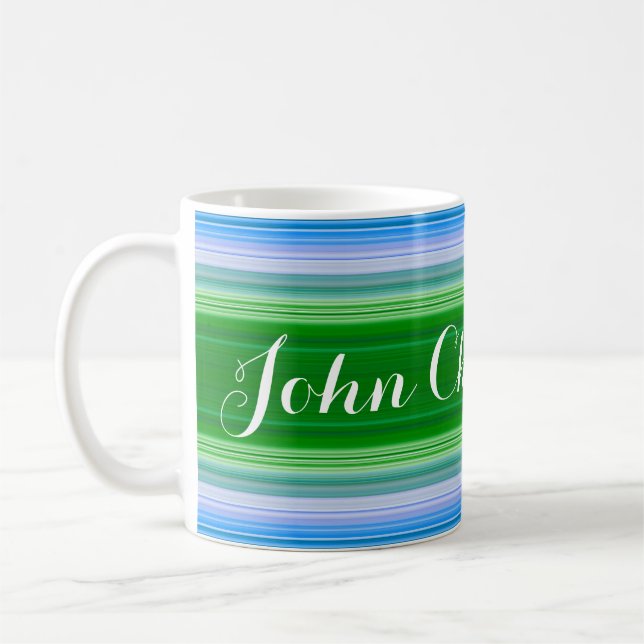 Caneca De Café HAMbyWG - Mug de Café - Gradiente Azul e Verde (Esquerda)