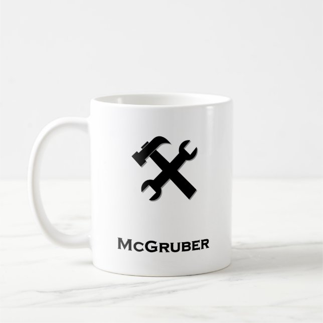 Caneca De Café Hammer Wrench McGruber preto (Esquerda)