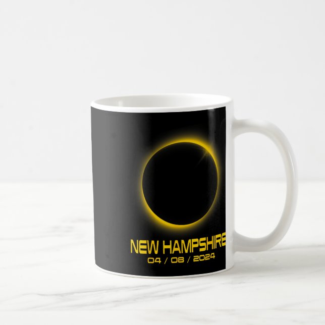 Caneca De Café Hampshire Nh Total Eclipse Solar 2024 (Direita)