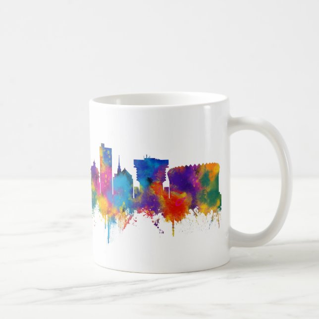 Caneca De Café Hampton Virginia Skyline (Direita)
