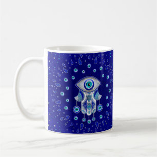 Caneca De Café Hamsa - Amulet Mau de Olhos