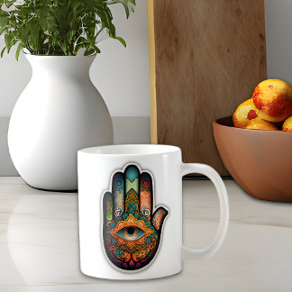 Caneca De Café Hamsa Clássica Mug, 11 oz