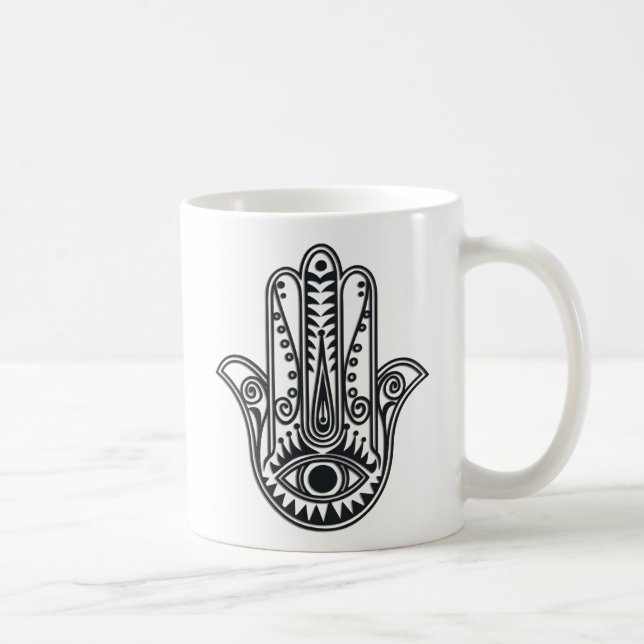 Caneca De Café Hamsa Hand (Direita)