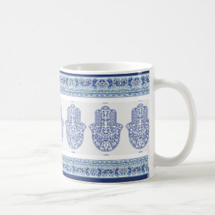 Caneca De Café hamsa*tunis*morocco*henna*blue