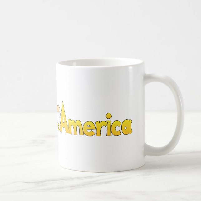 Caneca De Café Hamster através de América (Direita)