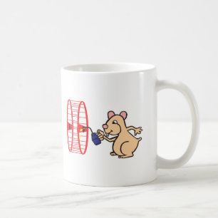 Caneca De Café hamster bobo na roda de oleado