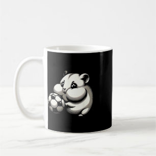 Caneca De Café Hamster Gordinho Com Futebol Ll Cartoon Kawaii