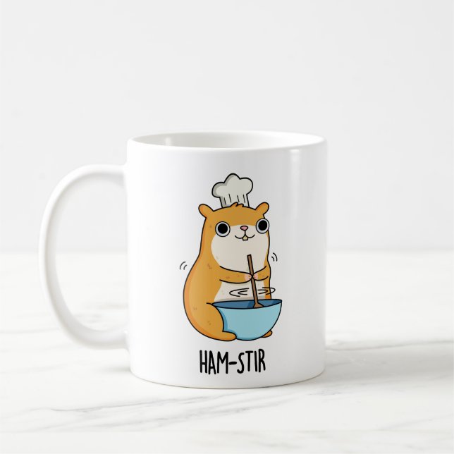 Caneca De Café Hamstir Funny Hamster Pun (Esquerda)