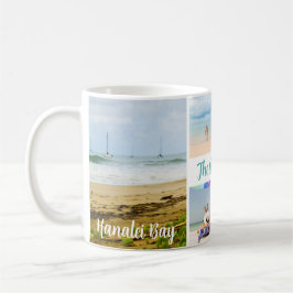 Caneca De Café Hanalei Bay Kauai Beach & Boats 4 Photo Viagem