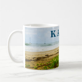 Caneca De Café Hanalei Bay Kauai Hawaii Beach e Boats