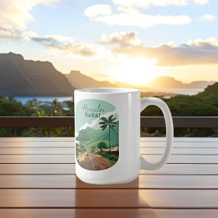 Caneca De Café Hanalei Kauai Hawaii Bay monta verde