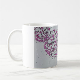 Caneca De Café Hand-Drawn Abstract Floral Line Art Mug