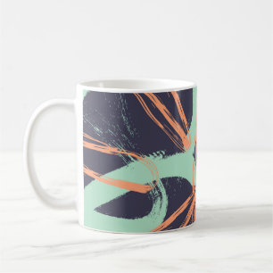 Caneca De Café Hand drawn brush hipster pattern in. Stylish geome