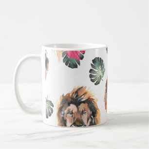 Caneca De Café Hand drawn illustration. Watercolor seamless patte