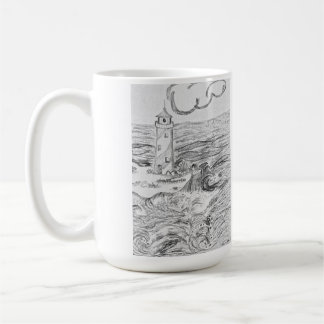 Caneca De Café Hand drawn light House on mug