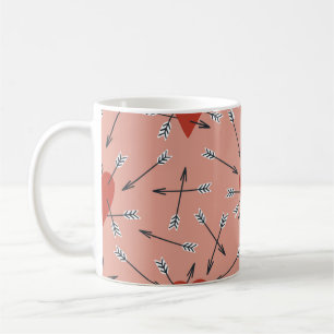 Caneca De Café Hand made seamless pattern with flat illustrations