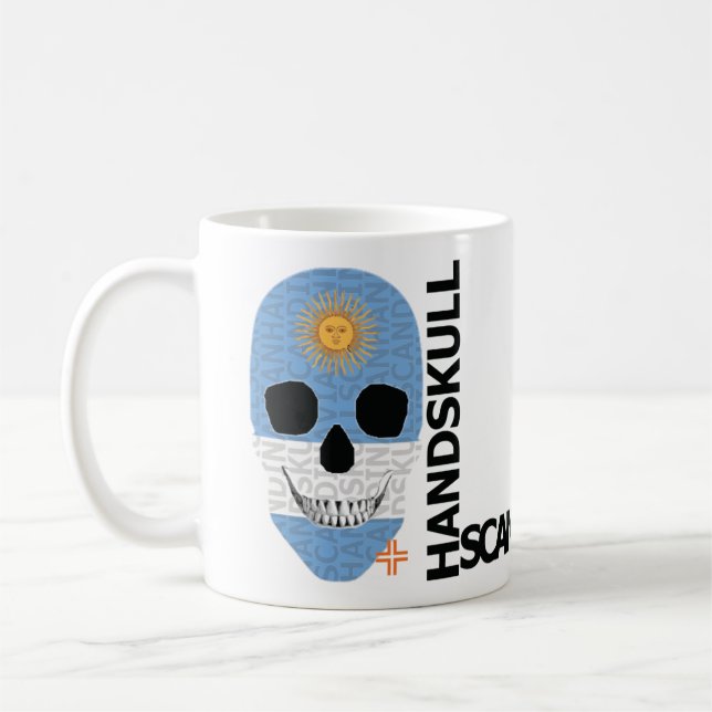 Caneca De Café HANDSKULL Argentina Classic Mug O4 (Esquerda)