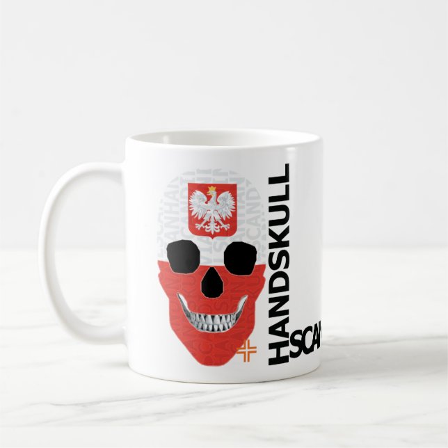 Caneca De Café HANDSKULL Polônia Classic Mug O4 (Esquerda)