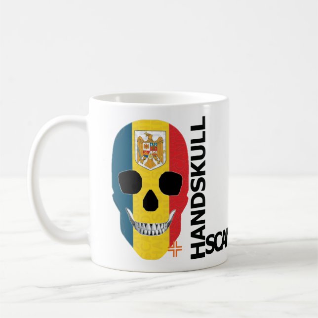 Caneca De Café HANDSKULL Romênia Classic Mug O4 (Esquerda)