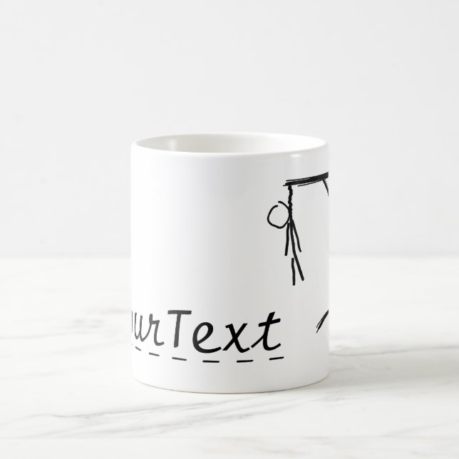 Caneca De Café Hangman customizável com uma palavra de sua (Centro)