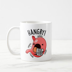 Caneca De Café Hangry Funny Stomach Pun