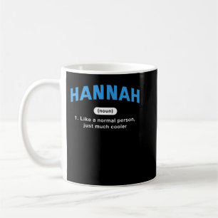 Caneca De Café Hannah Definição Engraçada Nome Apelido Humor