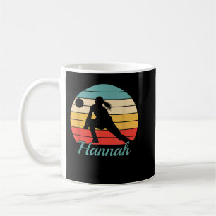 Caneca De Café Hannah Name Gift Personalizado Voleibol