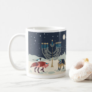 Caneca De Café Hanukkah animais Menorah Desert Coffee Mug
