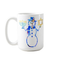 Hanukkah judeu boneco de neve Menorá Estrela de Da