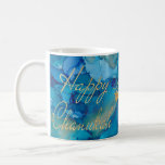 Caneca De Café Hanukkah Mug Design<br><div class="desc">Uma caneca de Hanukkah colorida. design Chanukah Mug "Colorida, Dourada/Blues". Personalize apagando o texto, "Querido Bubbie, nós te amamos! Dana, Sarah e Daniel" e acrescentando sua própria mensagem. Use seu estilo, cor e tamanho de fonte favoritos. Design elemento, "Happy Chanukah" pode ser movido, redimensionado e excluído. O design de 3...</div>