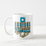 Caneca De Café Hanukkah Mug "O Dreidel Dreidel Dreidel Dreidel...<br><div class="desc">Mágula de Chanucá azul e Dourada. "O Dreidel Dreidel Dreidel Agora Dreidel, Vamos Jogar" Chanukah Mug. Personalize apagando: "Feliz Chanukah, Bubbie! Amor, Amy & Jason", escolha seu estilo de fonte, tamanho, cor e texto favoritos para personalizar sua caneca! Crie um simples presente adicionando alguns doces à caneca, embrulhe-a em celofane...</div>