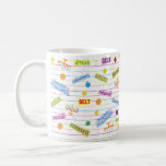 Caneca De Café Hanukkah Mug "Partido Chanukah"<br><div class="desc">Uma caneca de Hanukkah colorida. "Festa Chanukah" Chanukah Mug. Crie um simples presente adicionando alguns doces à caneca, embrulhe-a em celofane e amarre-a com um arco. Aproveite! Obrigados para parar e comprar. Muito apreciado. Feliz Chanukah/Hanukkah! Estilo: Mug Clássico Dê uma caneca feita sob encomenda do Zazzle a alguém especial, ou...</div>