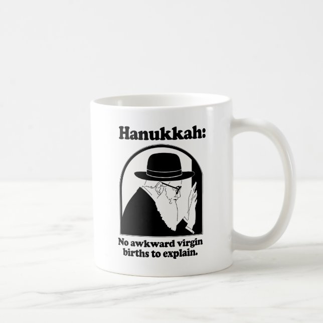Caneca De Café Hanukkah - Sem partos virgens estranhos (Direita)