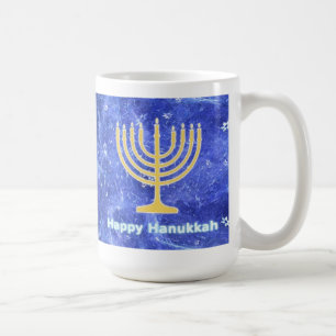 Caneca De Café Hanukkah Snowstorm Menorah
