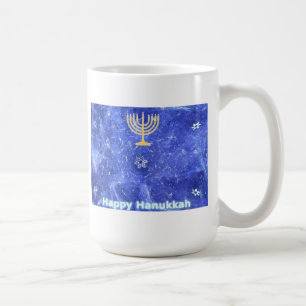 Caneca De Café Hanukkah Snowstorm Menorah