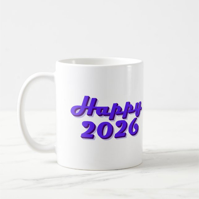 Caneca De Café Happy 2026 (Esquerda)