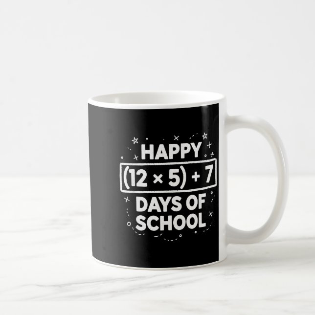 Caneca De Café Happy 67th Day Of School Teacher Student Boys Girl (Direita)