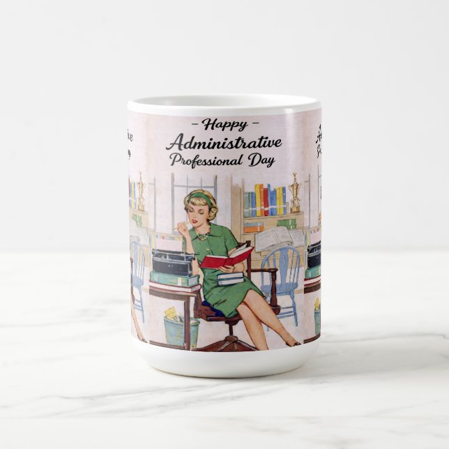 Caneca De Café Happy Administrative Professional Day - Retro (Centro)