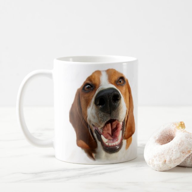 Caneca De Café Happy Beagle (Com Donut)
